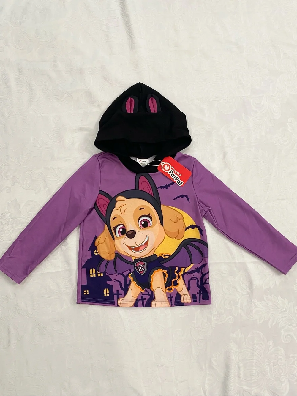 Patpat PAW Patrol Skye Purple Halloween Costume Pullover Hoodie, Size 5-6Y